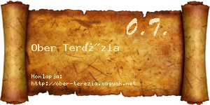 Ober Terézia névjegykártya